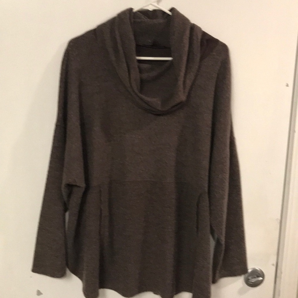 Brown turtleneck sweater